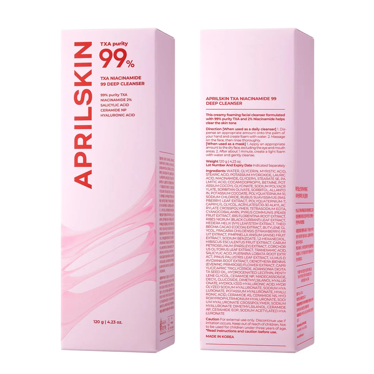 APRILSKIN TXA Niacinamide 99 Pore Care Pink Bubble Gum Deep Cleanser